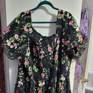 JessaKae Rose Midi Dress Black 5x